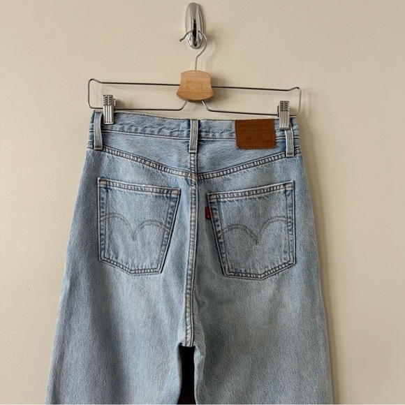 LEVI’S-BLUE Ribcage Split Flare Jeans (Size:27) - Picture 7 of 14